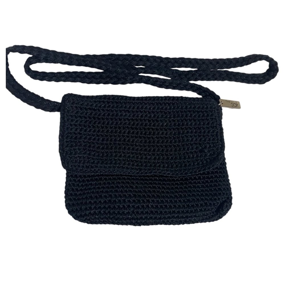 THE SAK CROSSBODY CROCHET BLACK PURSE
